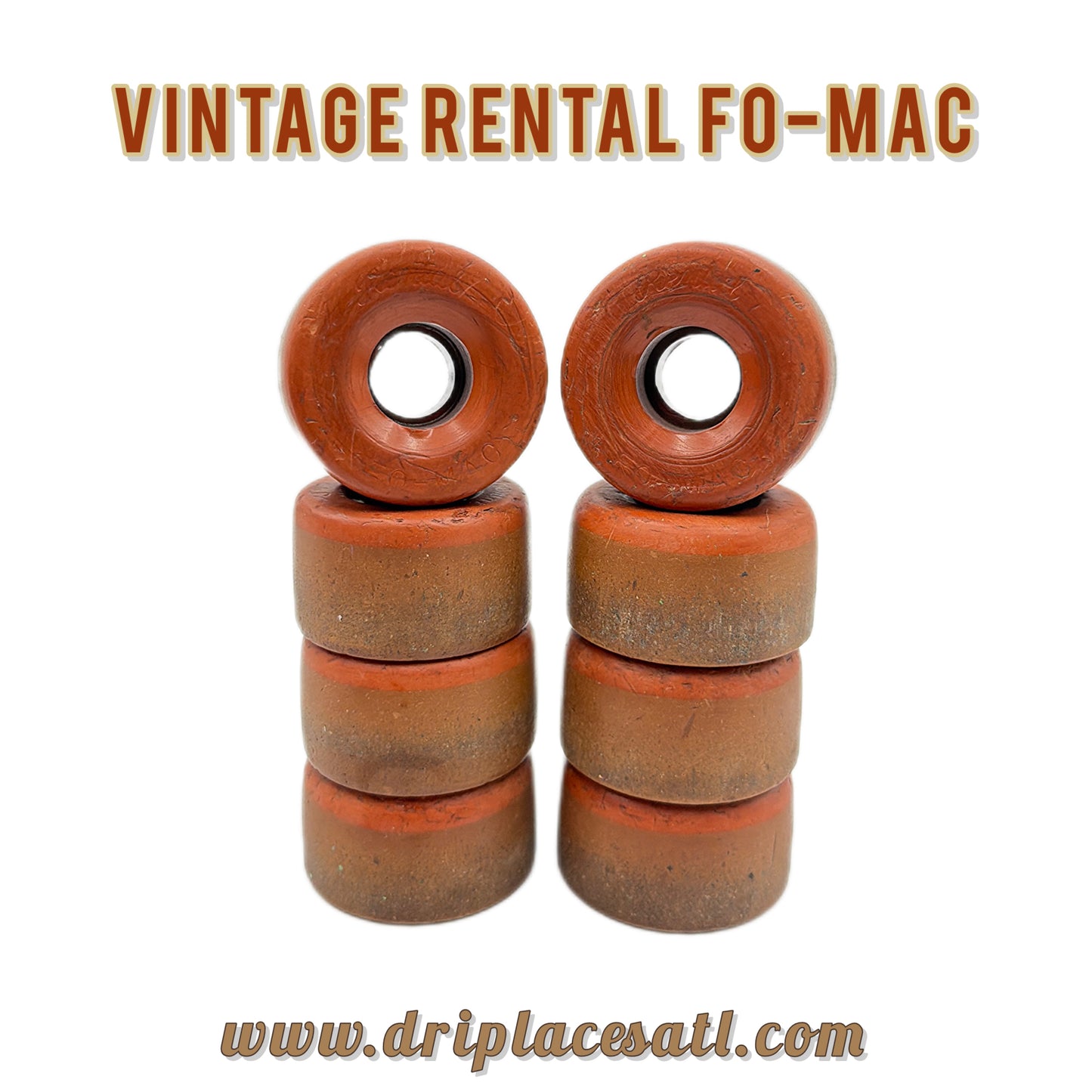 Vintage Rental Fo-Mac Wheels (Set of 8)