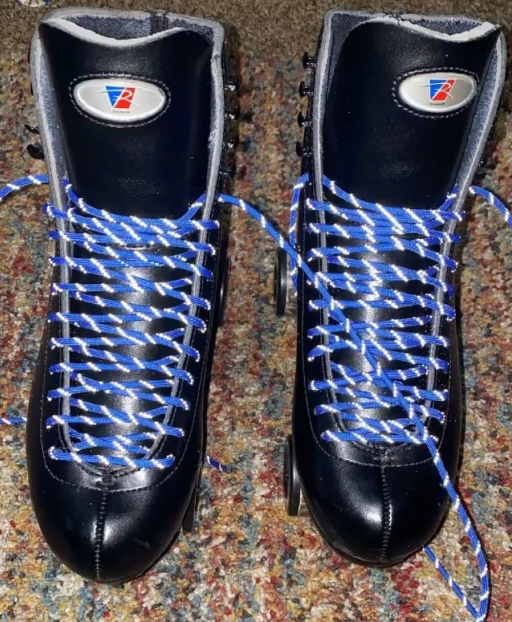 Reflective Electric Blue Paracord Roller Skate Laces