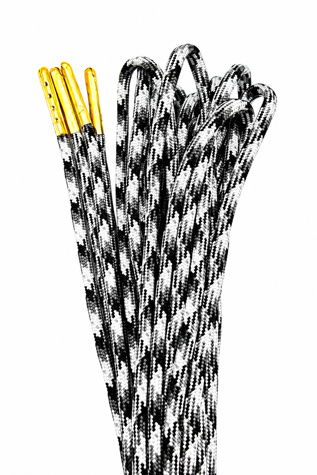 Reflective Harmony (Black/White) Paracord Roller Skate Laces