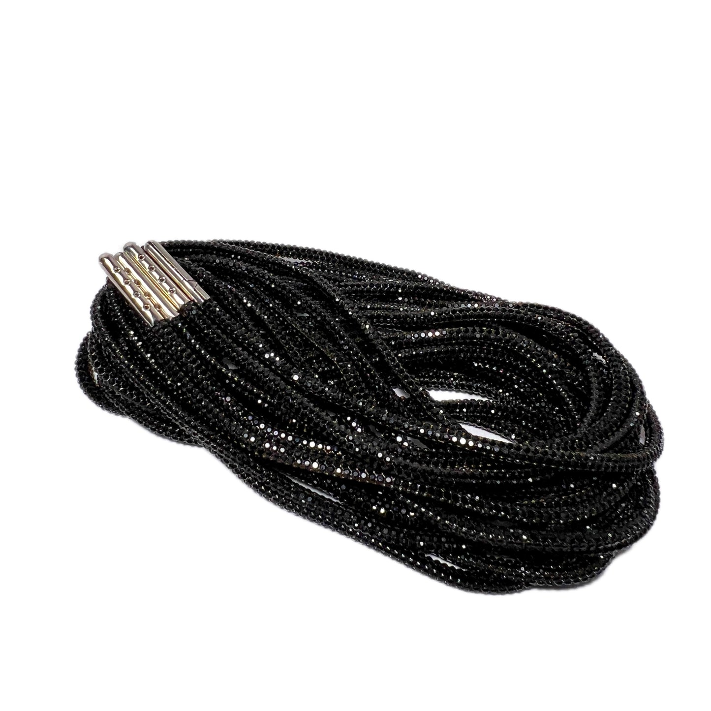 NEW Black Crystal Rhinestone DRIP LACES