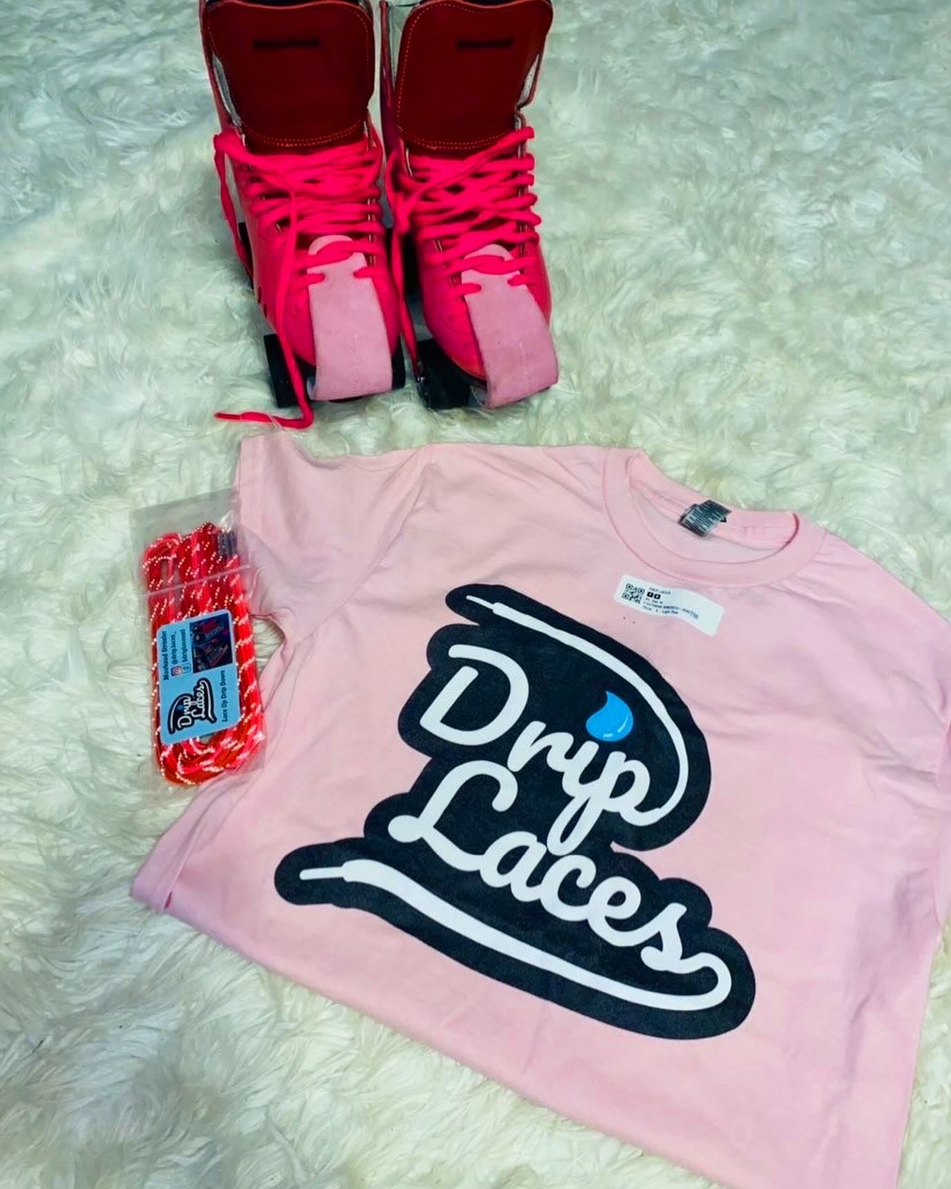 Reflective Hot Pink Paracord Roller Skate Laces