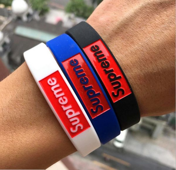 NEW 2 PC Supreme DRIP Silicone Wristband
