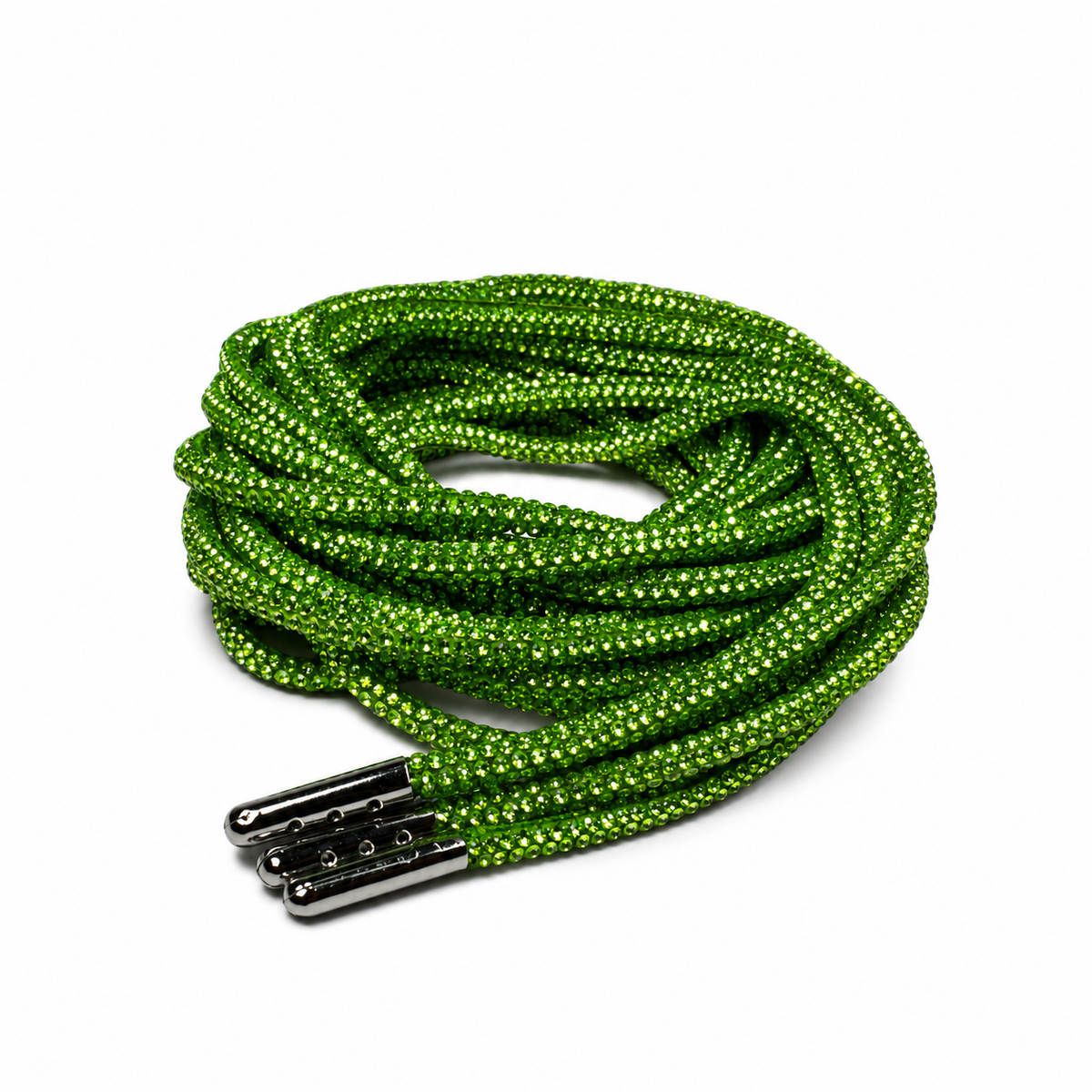 Lime Green Crystal Rhinestone Roller Skate Laces