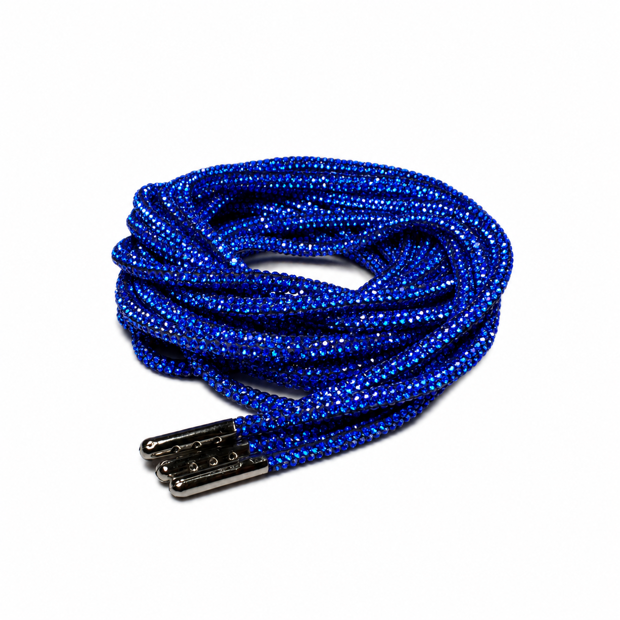 Blue Electric Crystal Rhinestone Roller Skate Laces