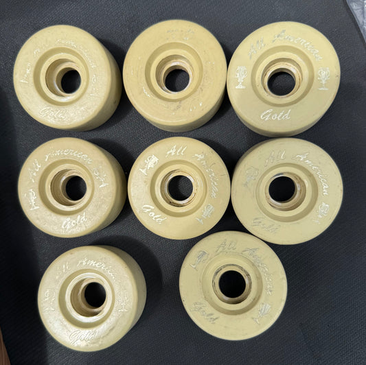 Vintage All American Gold Wheels (Set of 8)