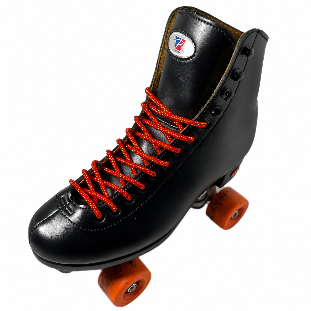Cosmic Orange Crystal Rhinestone Roller Skate Laces