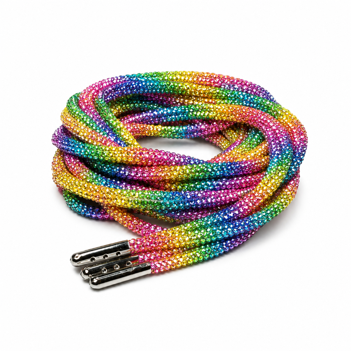 Rainbow Crystal Rhinestone Roller Skate Laces