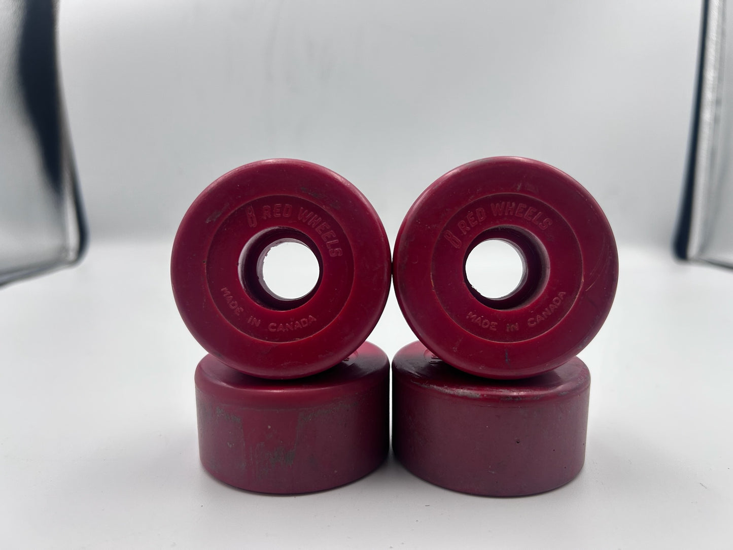 Vintage Canadian Reds Roller Skate Wheels (Set of 8)