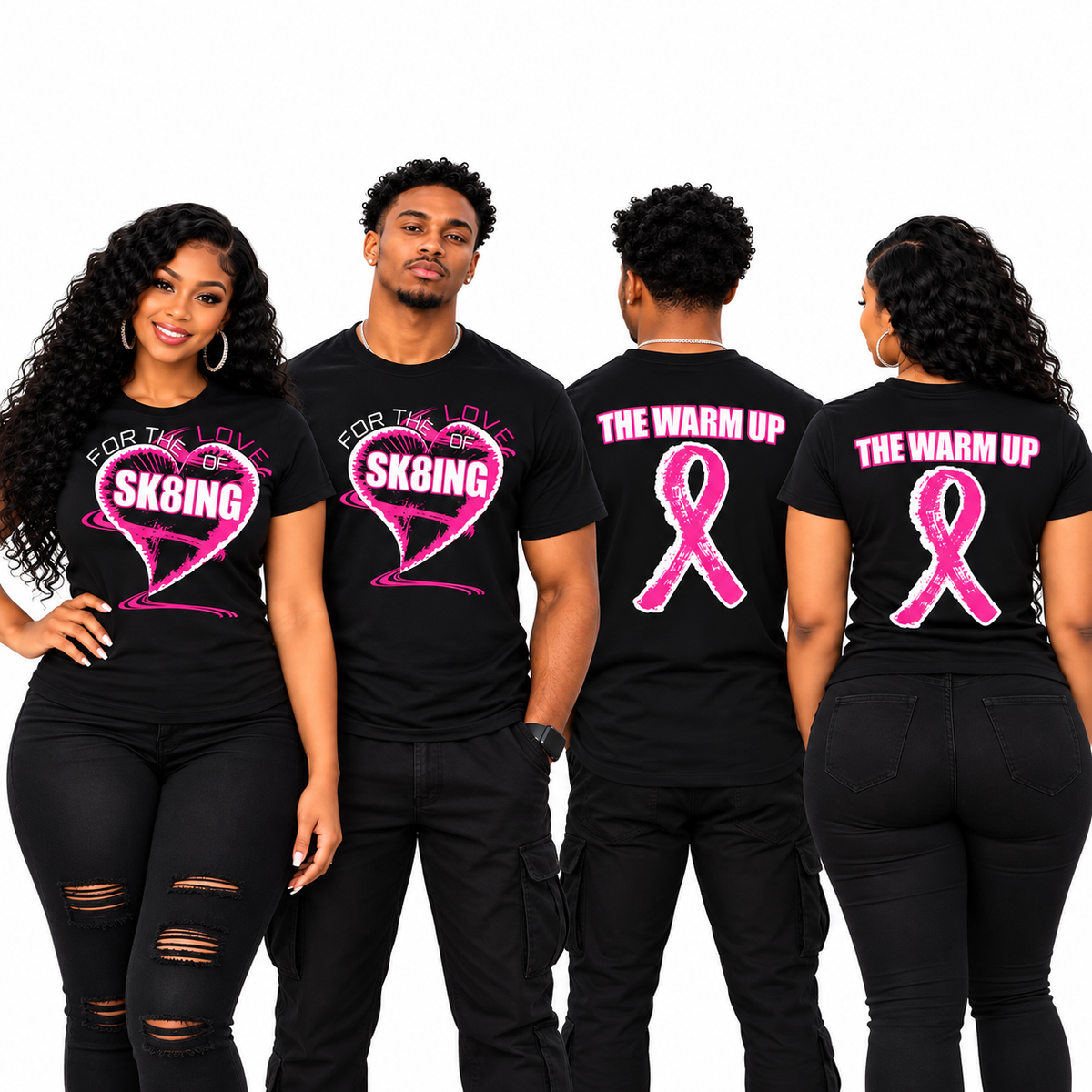 For the Love of SK8ing Breast Cancer Awareness Tee 🩷🎀