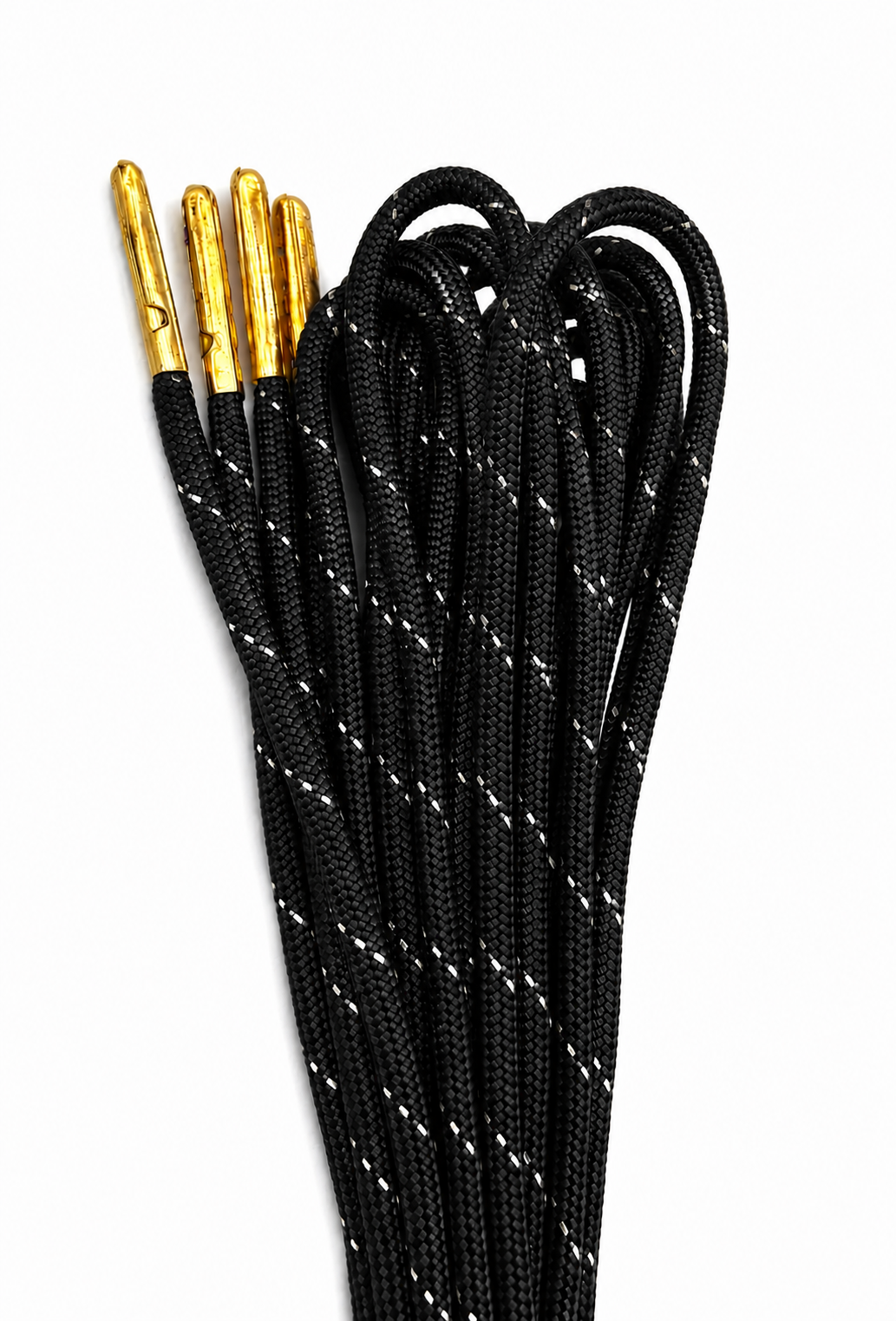 Reflective Black Paracord Roller Skate Laces