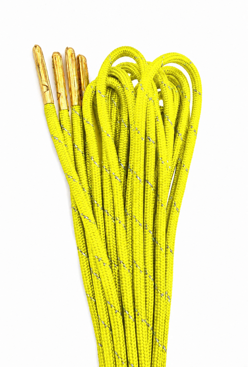 Reflective Neon Yellow Paracord Roller Skate Laces