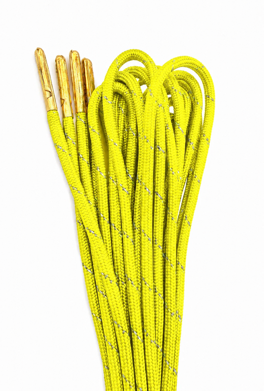 Reflective Neon Yellow Paracord Roller Skate Laces