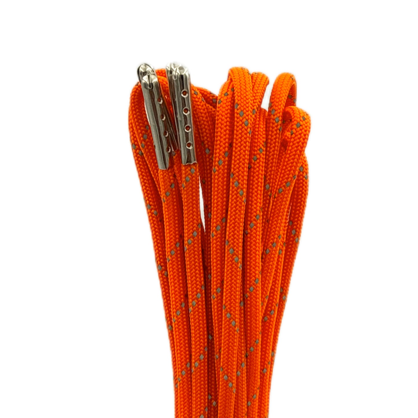 Reflective Neon Orange Paracord Roller Skate Laces