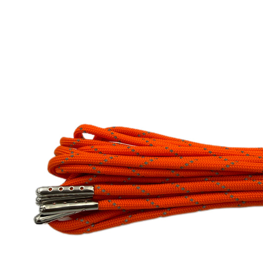 Reflective Neon Orange Paracord Roller Skate Laces