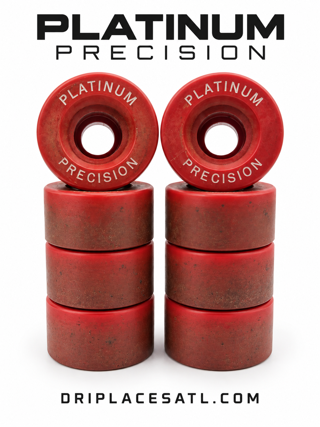 Vintage Platinum Precision Roller Skate Wheels (Set of 8)