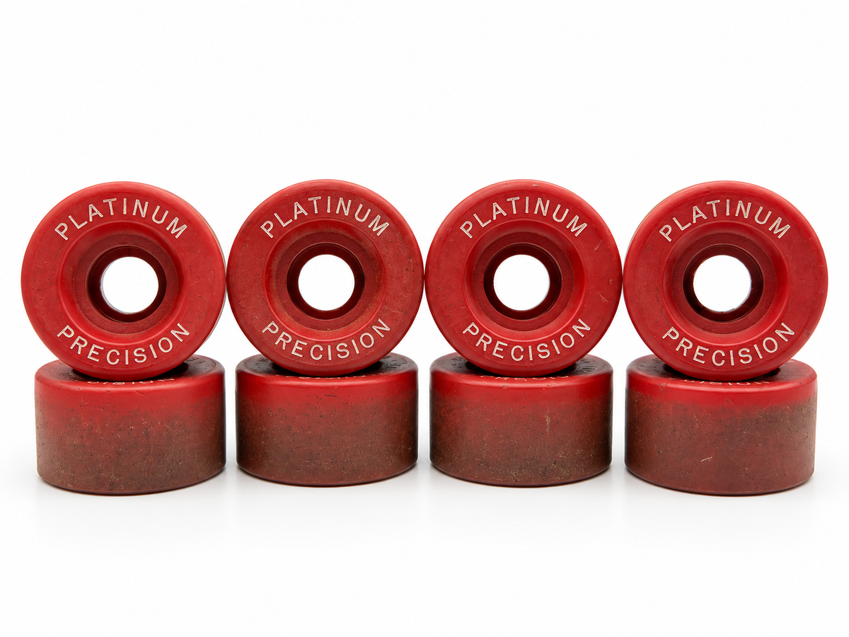 Vintage Platinum Precision Roller Skate Wheels (Set of 8)