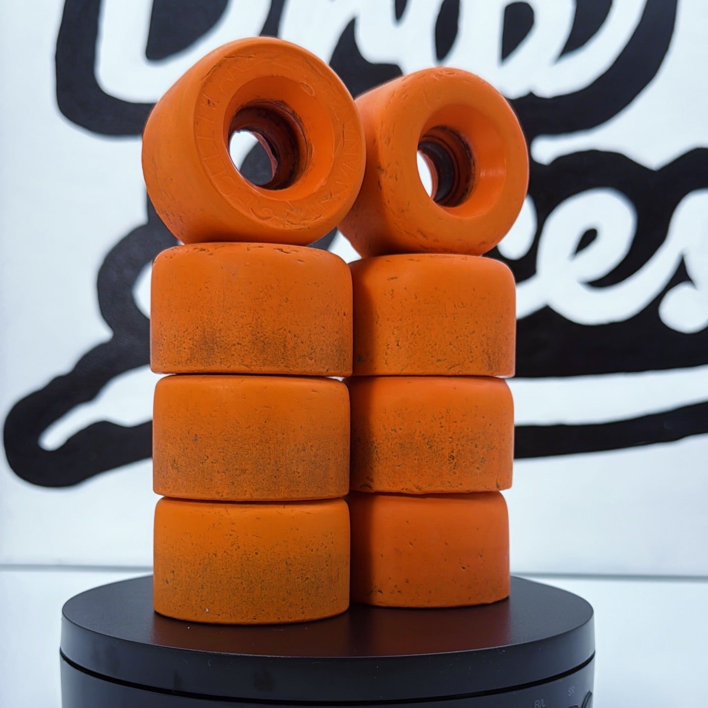 OG Vintage Phase 5 Orange Vanathane Rental Skate Wheels (Set of 8)