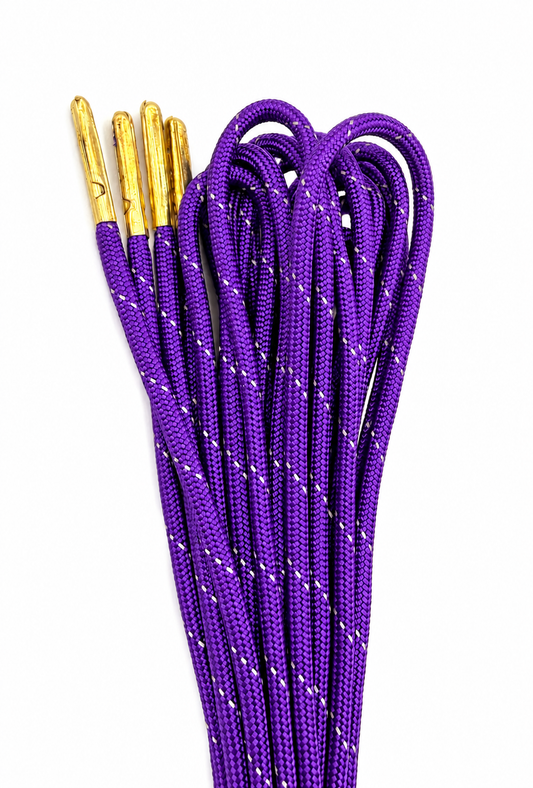Reflective Purple Paracord Roller Skate Laces