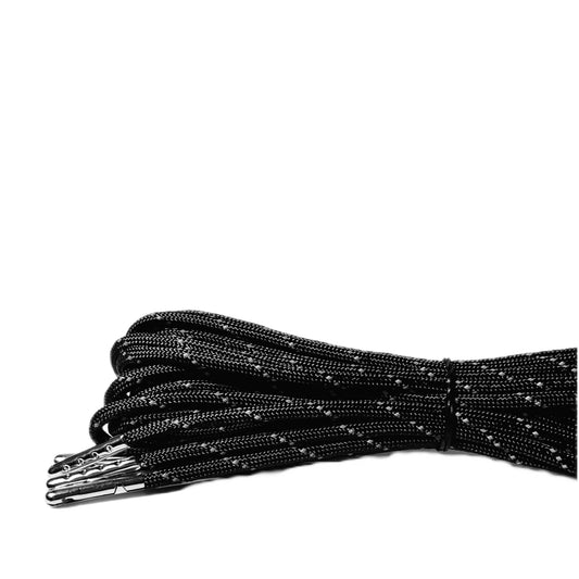 Reflective Black Paracord Roller Skate Laces