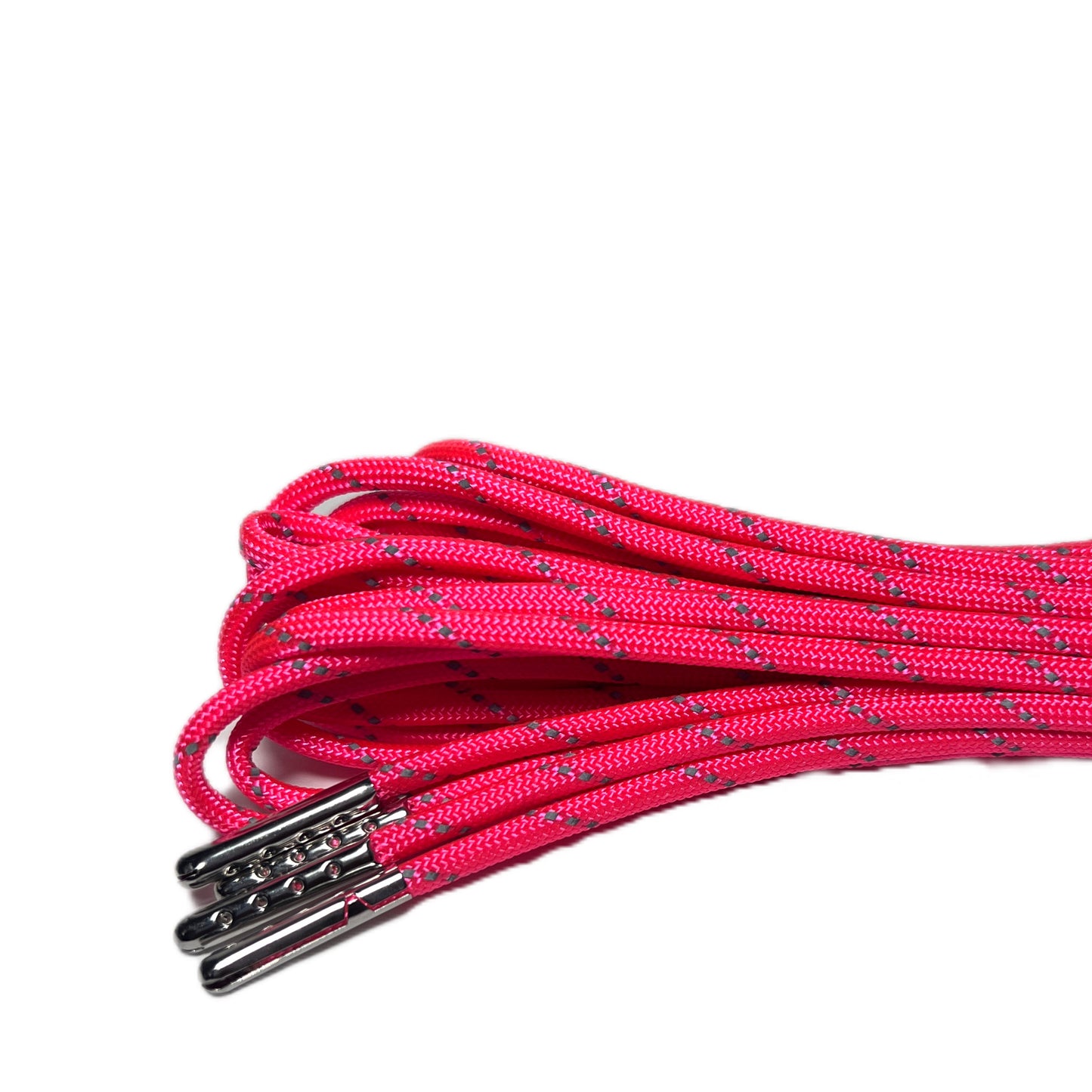 Reflective Hot Pink Paracord Roller Skate Laces