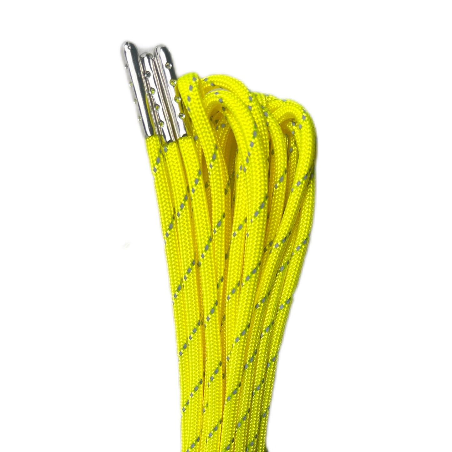 Reflective Neon Yellow Paracord Roller Skate Laces