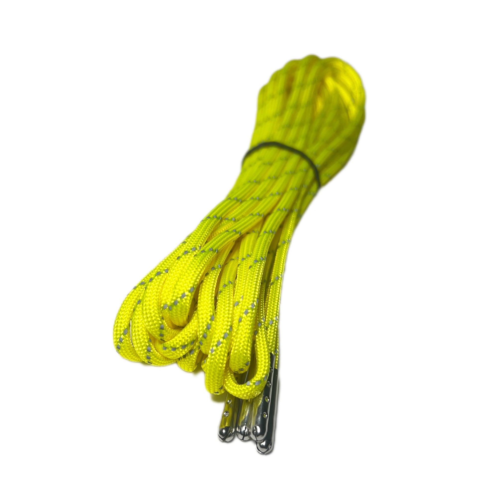 Reflective Neon Yellow Paracord Roller Skate Laces
