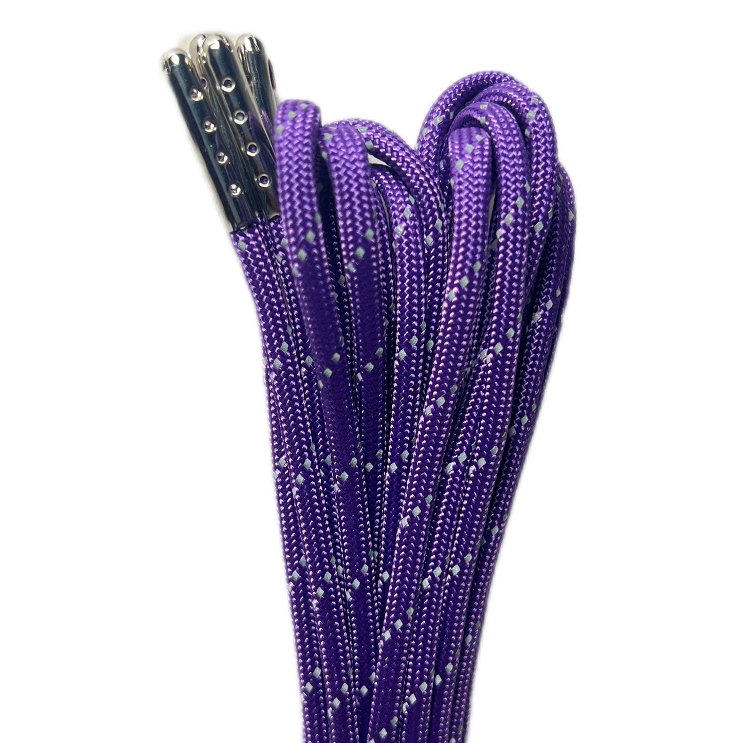 Reflective Purple Paracord Roller Skate Laces