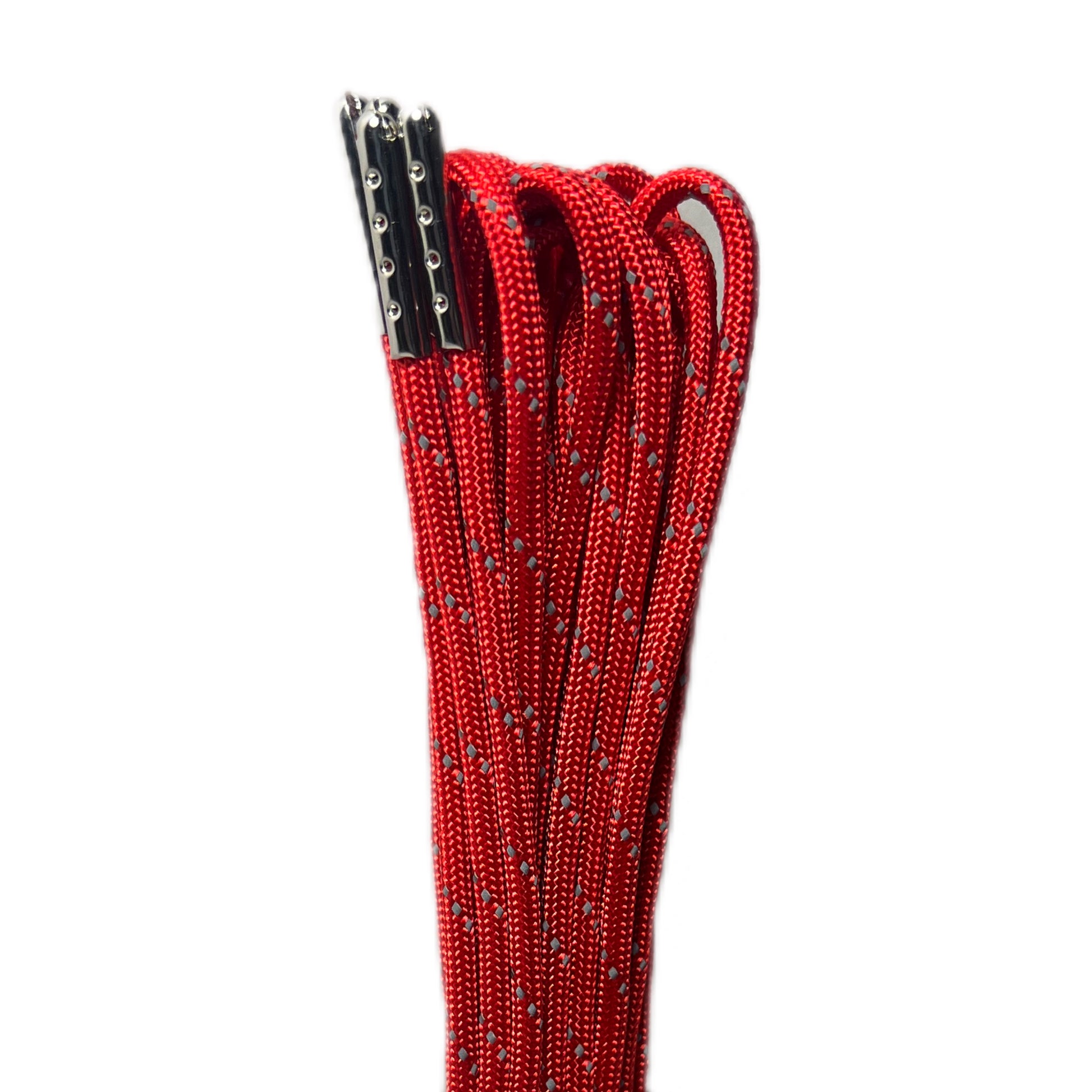 Reflective Red Paracord Roller Skate Laces
