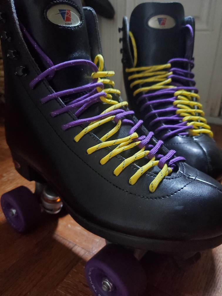 Reflective Two Tone Paracord Roller Skate Laces (96")