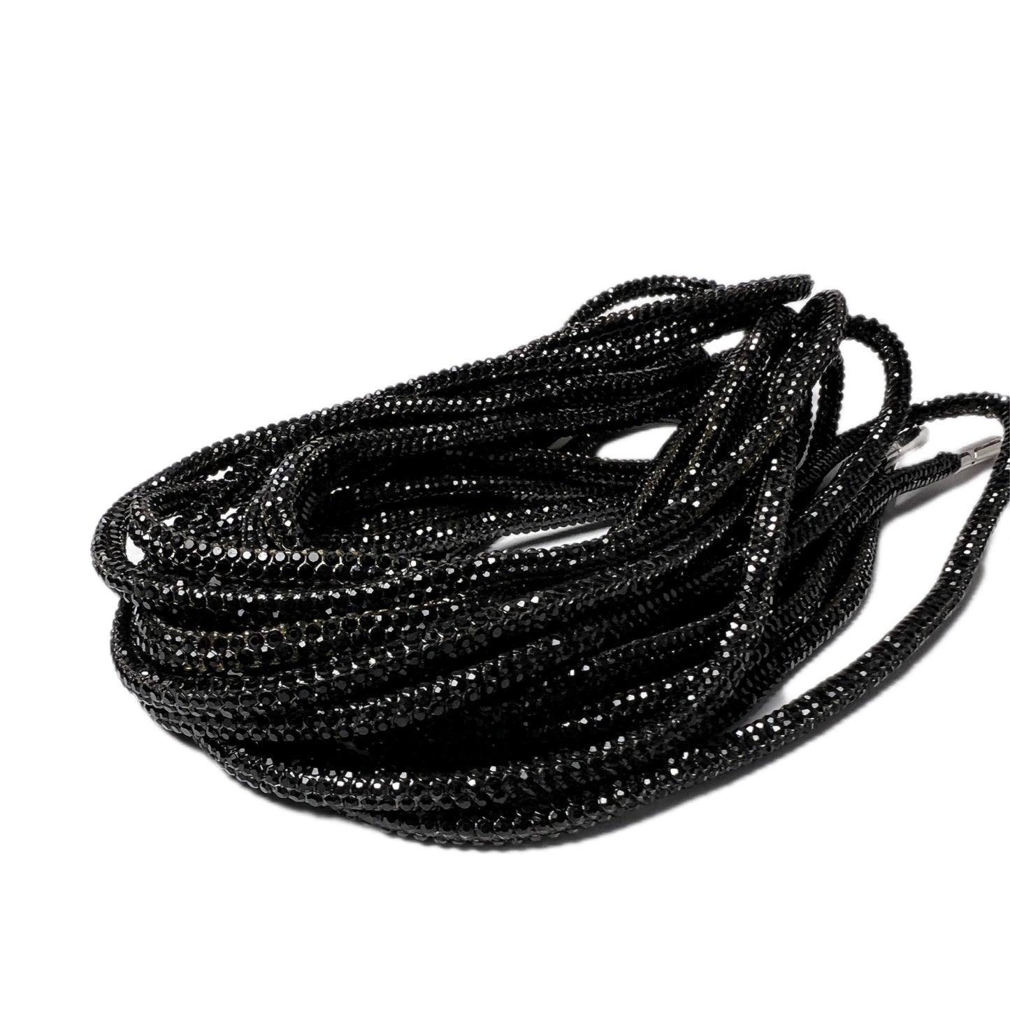 NEW Black Crystal Rhinestone DRIP LACES