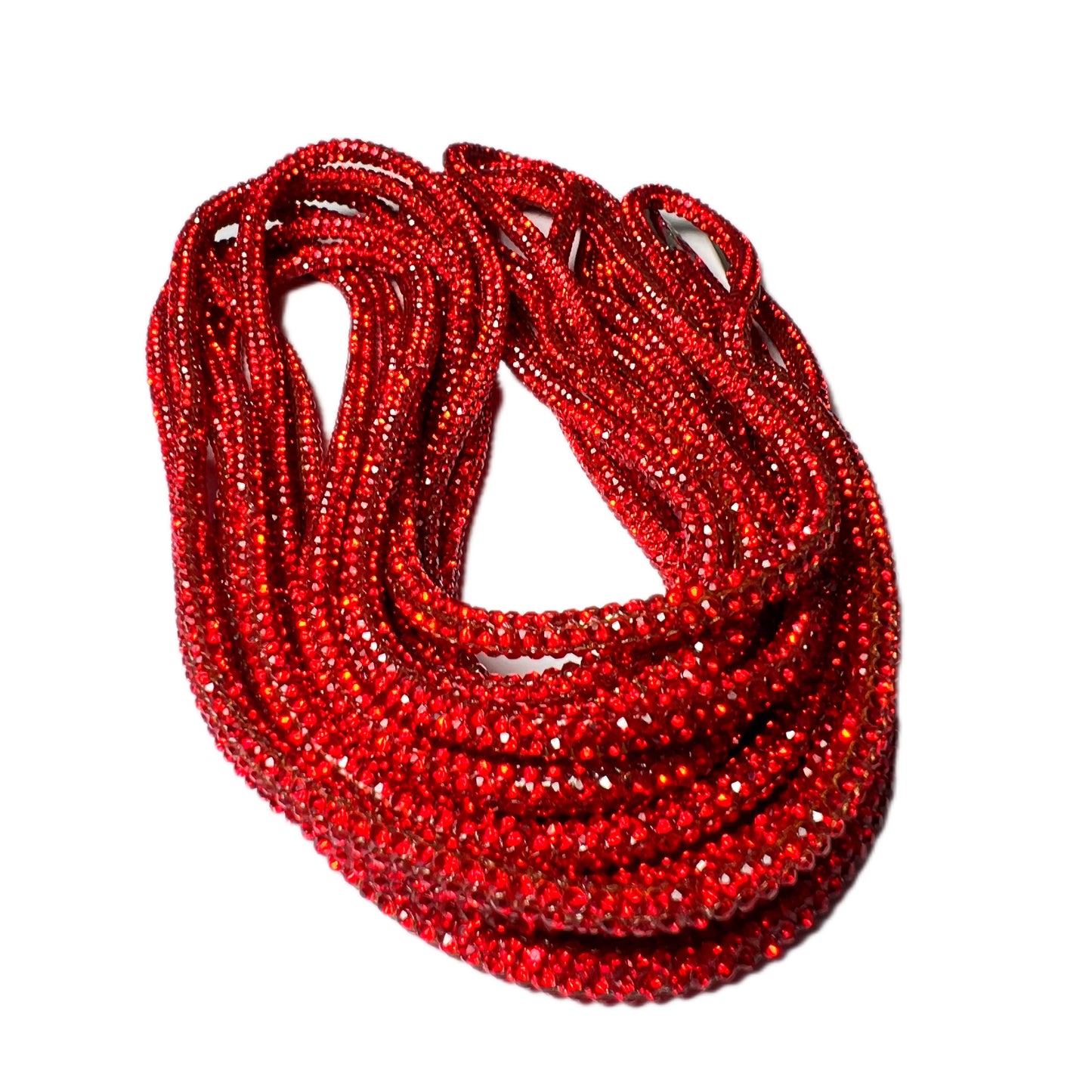 Red Crystal Rhinestone DRIP LACES