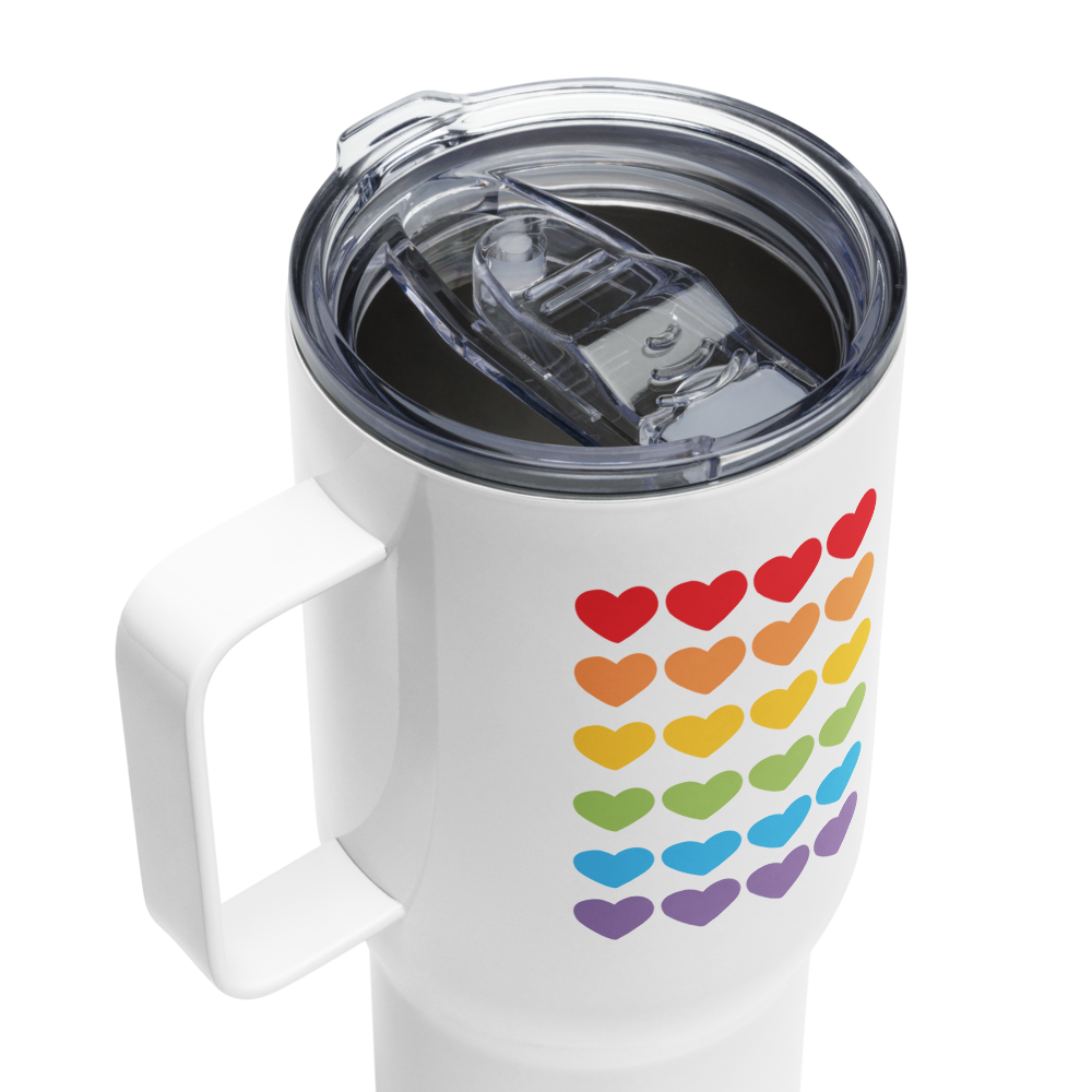 The DRIP HydroRink™ Traveler Mug | 25 OZ - Rainbow Valentine’s Edition 🌈❤️🧡💛💚💙💜