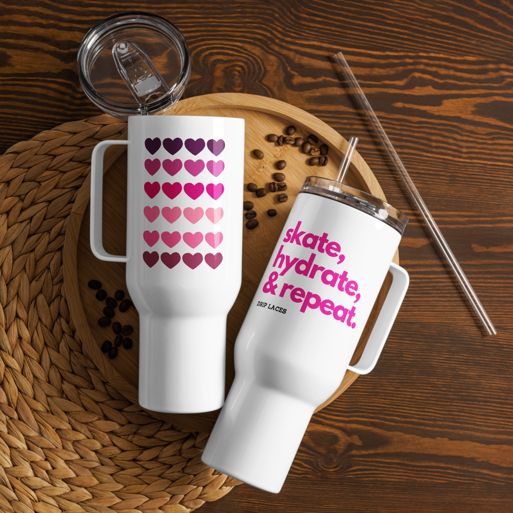 The DRIP HydroRink™ Traveler Mug | 40 OZ - Shades of Pink Valentine’s Edition🩷💜🩷💜