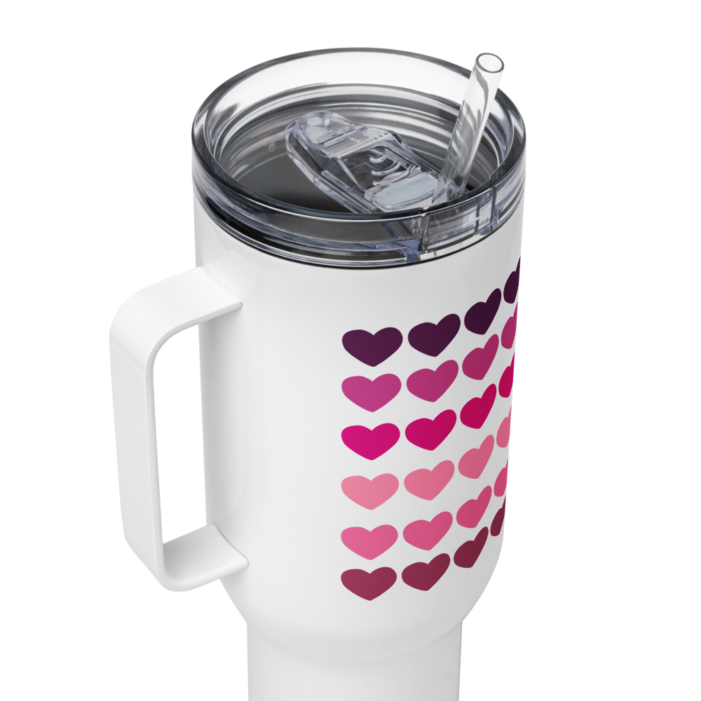 The DRIP HydroRink™ Traveler Mug | 40 OZ - Shades of Pink Valentine’s Edition🩷💜🩷💜