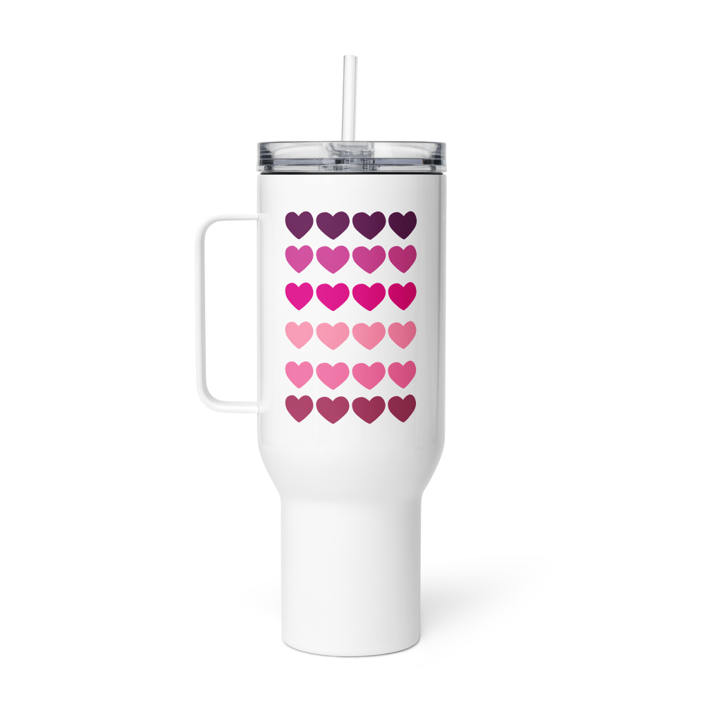 The DRIP HydroRink™ Traveler Mug | 40 OZ - Shades of Pink Valentine’s Edition🩷💜🩷💜