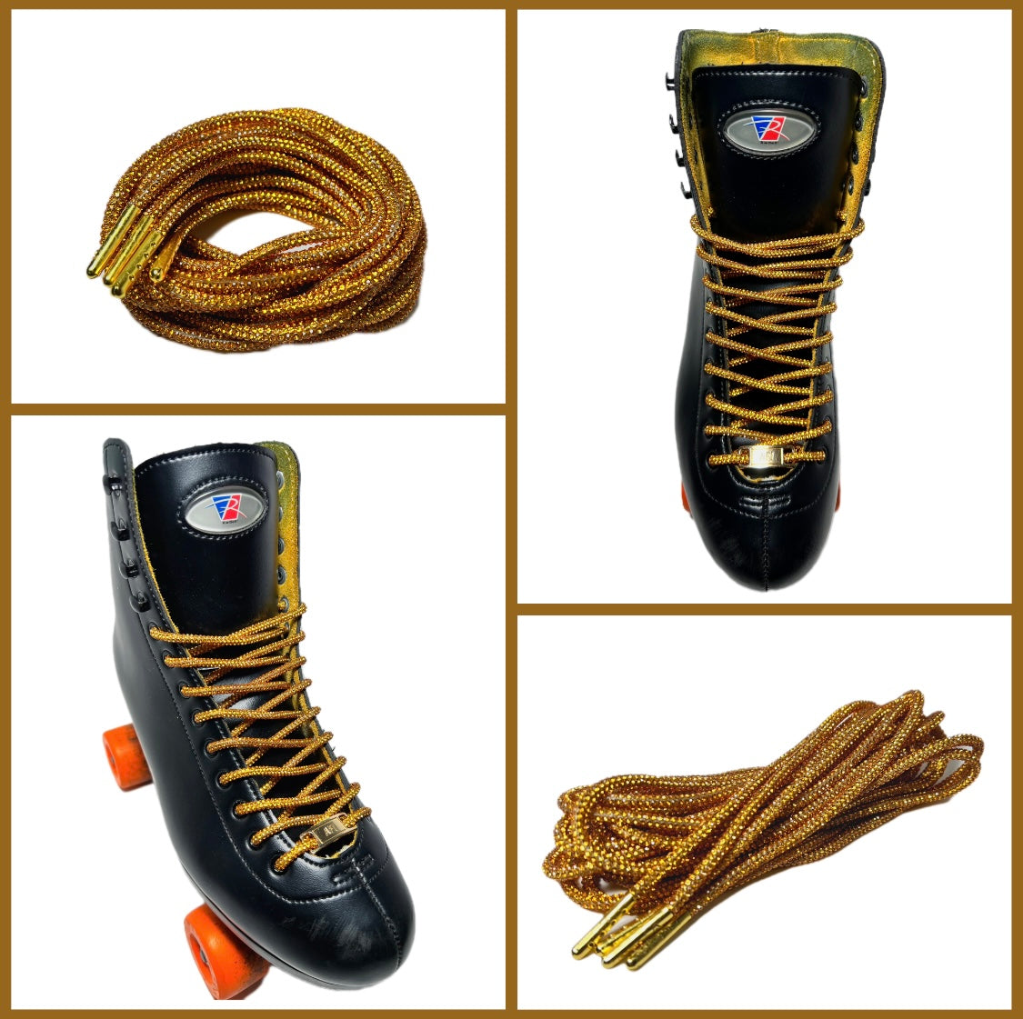 Gold Crystal Rhinestone DRIP LACES