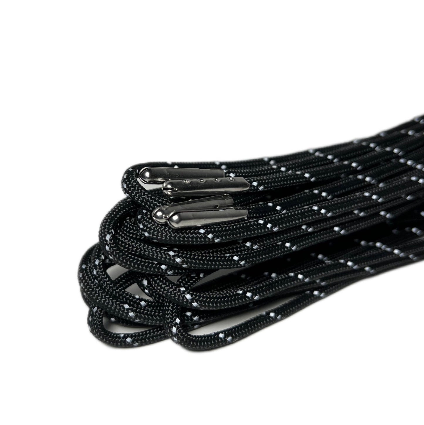 Reflective Black Paracord Roller Skate Laces