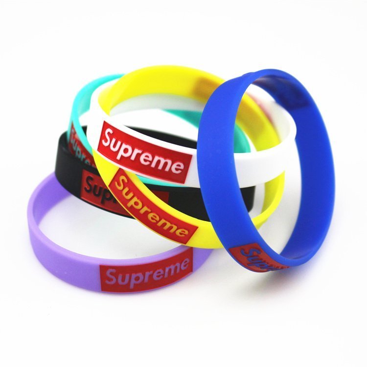 NEW 2 PC Supreme DRIP Silicone Wristband