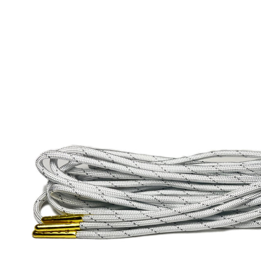 Reflective White Paracord Roller Skate Laces